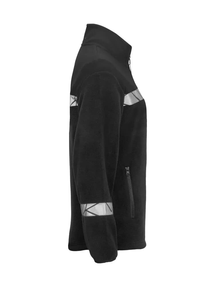 7301 DAMEN FLEECE JACKE - Schwarz/schwarz