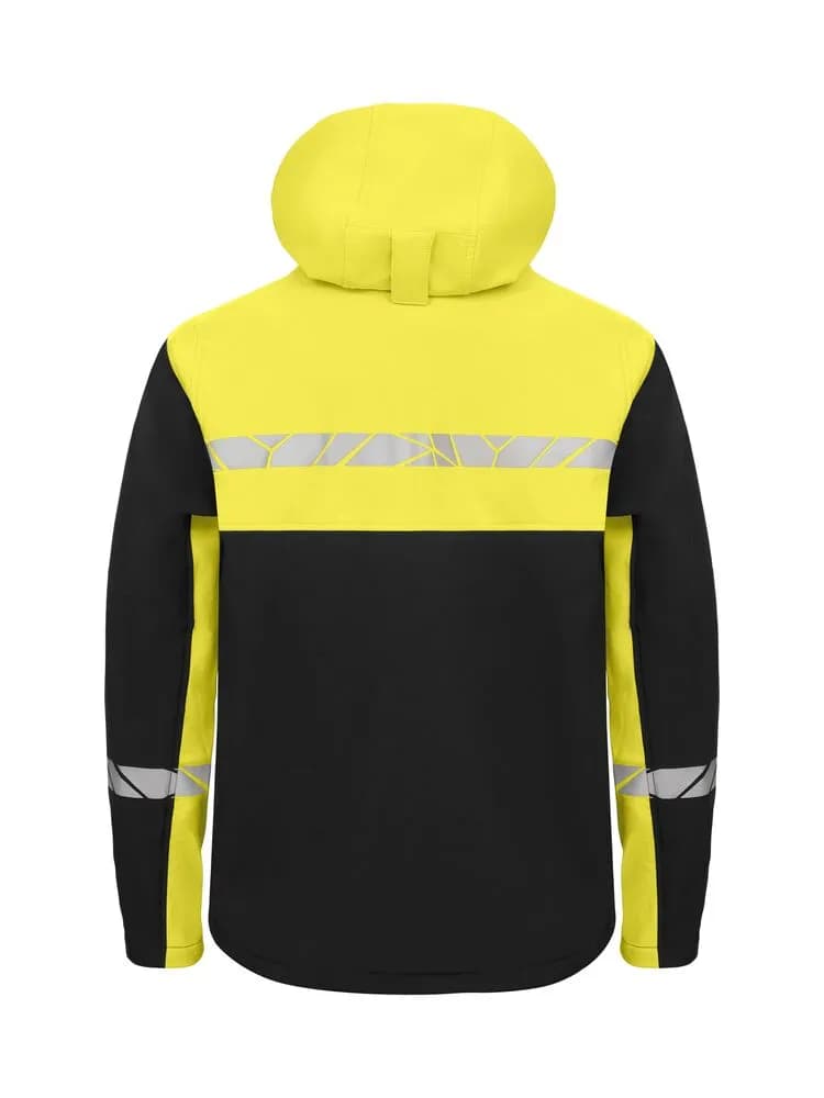 7400 SOFTSHELL JACKE - Schwarz/gelb
