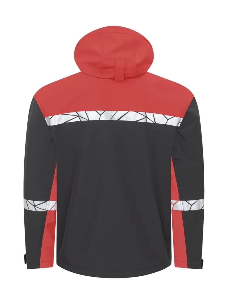 7400 SOFTSHELL JACKE - Schwarz/rot