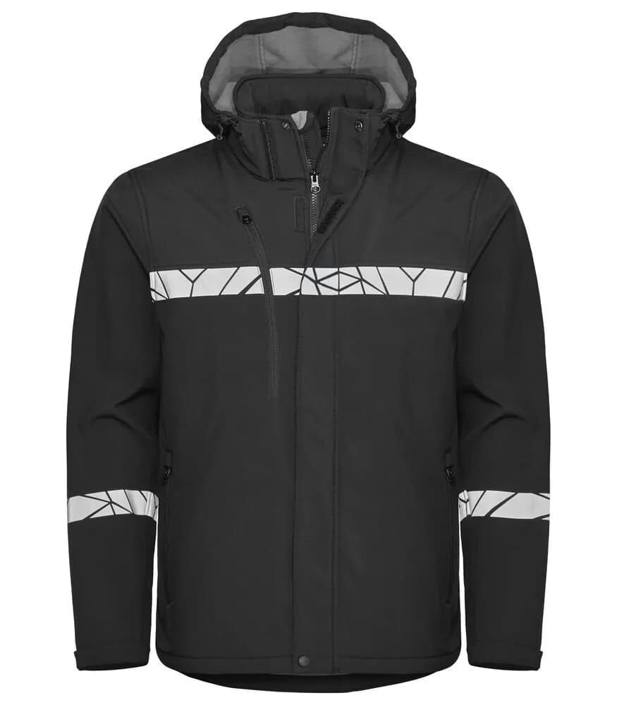 7400 SOFTSHELL JACKE - Schwarz/schwarz