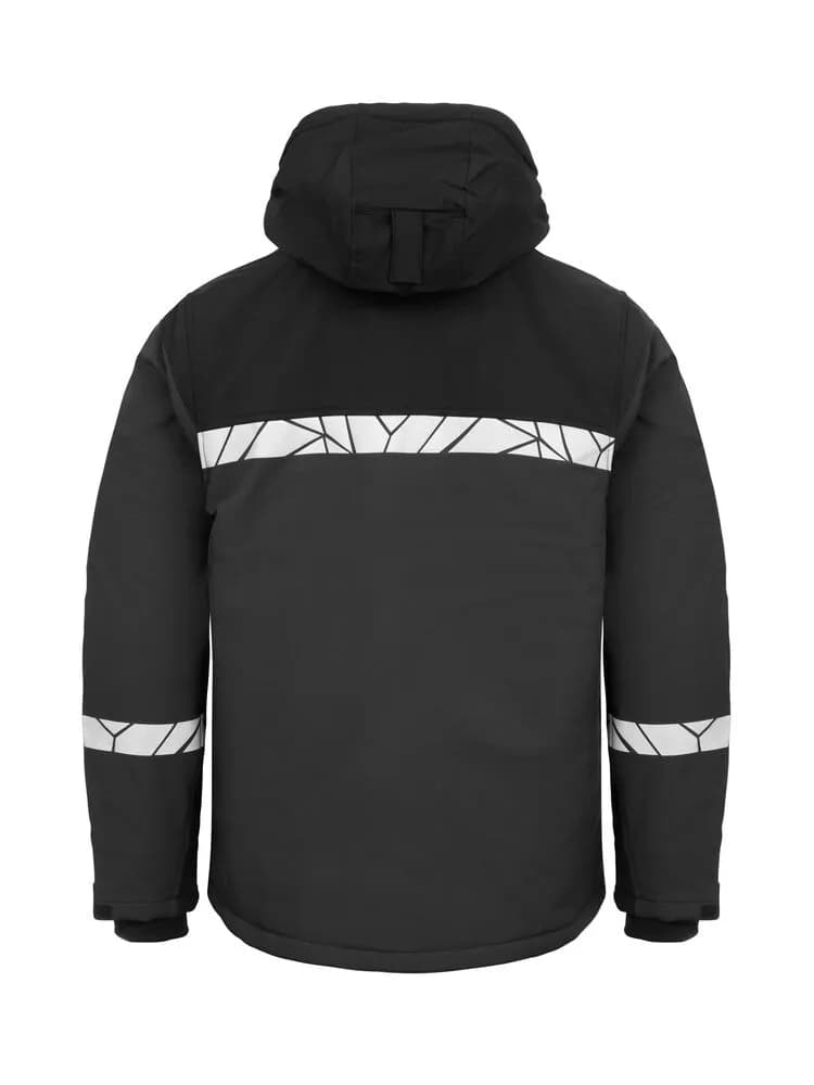 7413 WATTIERTE SOFTSHELL JACKE - Grau/schwarz