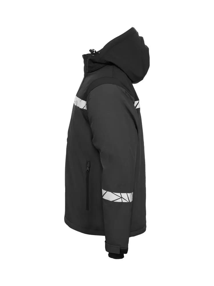 7413 WATTIERTE SOFTSHELL JACKE - Grau/schwarz