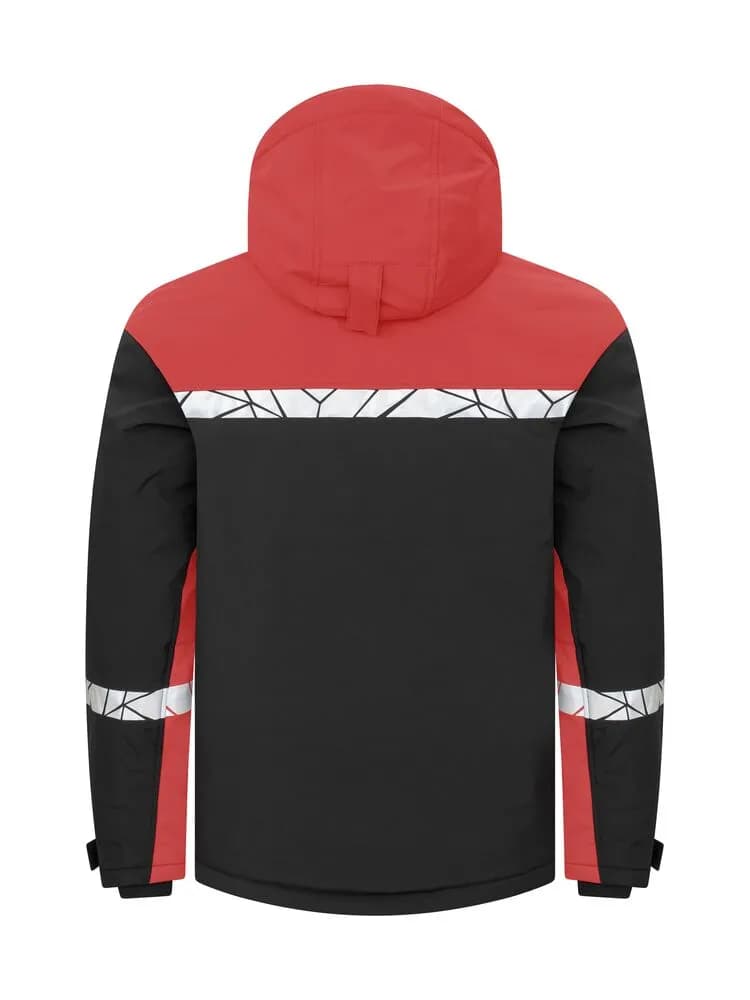 7413 WATTIERTE SOFTSHELL JACKE - Schwarz/rot