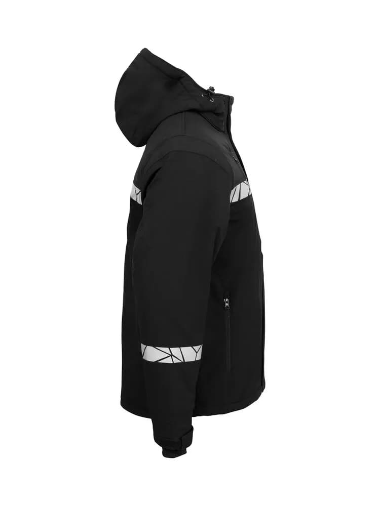 7413 WATTIERTE SOFTSHELL JACKE - Schwarz/schwarz