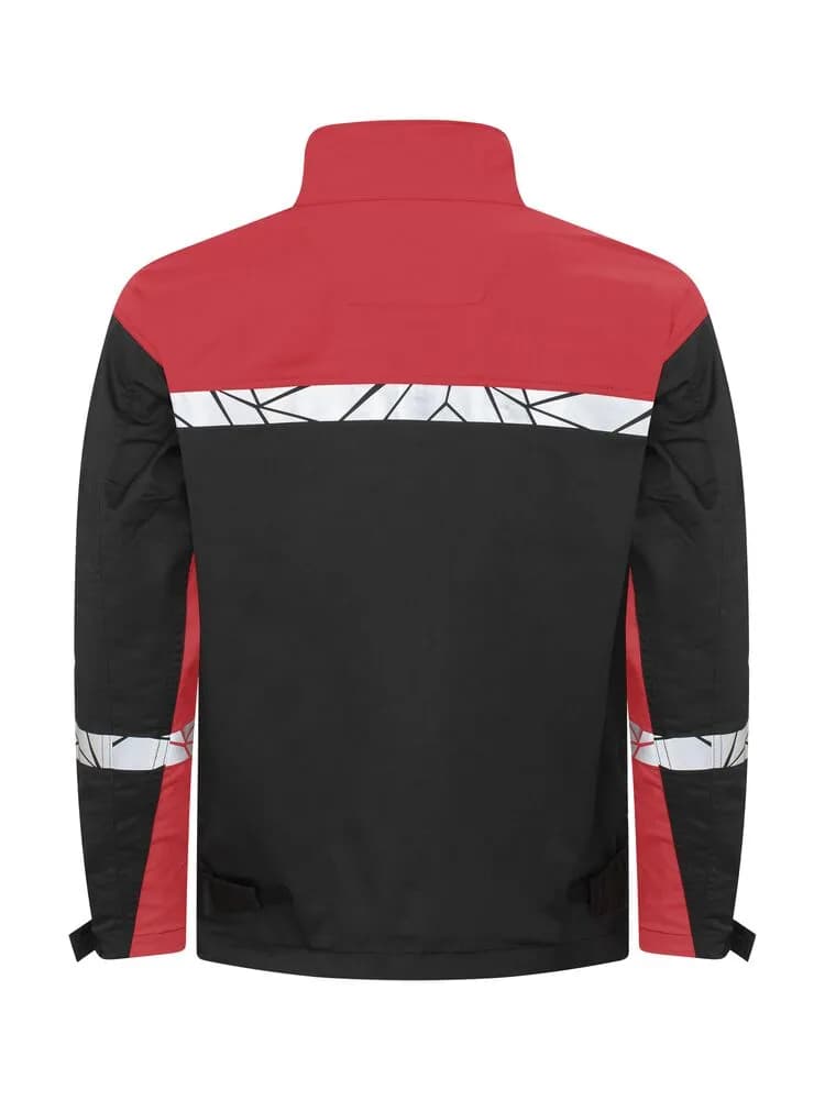 7416 ARBEITSJACKE - Schwarz/rot