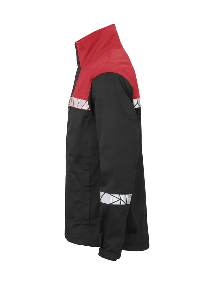 7416 ARBEITSJACKE - Schwarz/rot