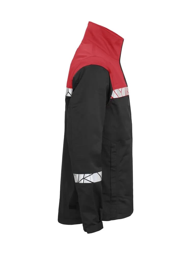 7416 ARBEITSJACKE - Schwarz/rot