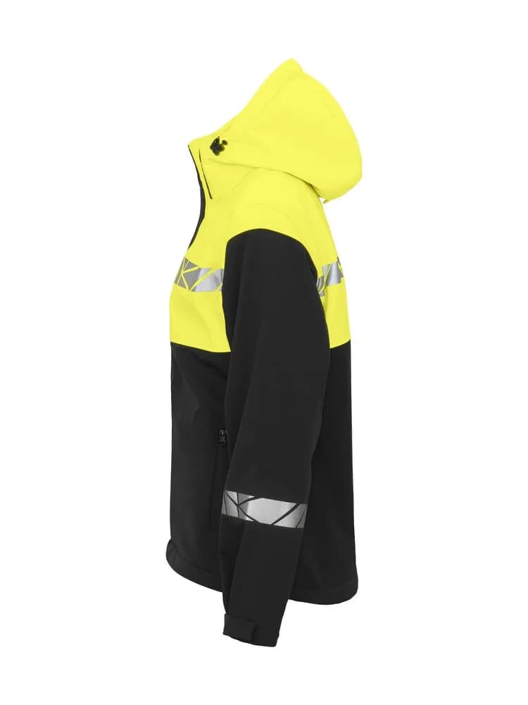 7417 DAMEN SOFTSHELL JACKE - Schwarz/gelb