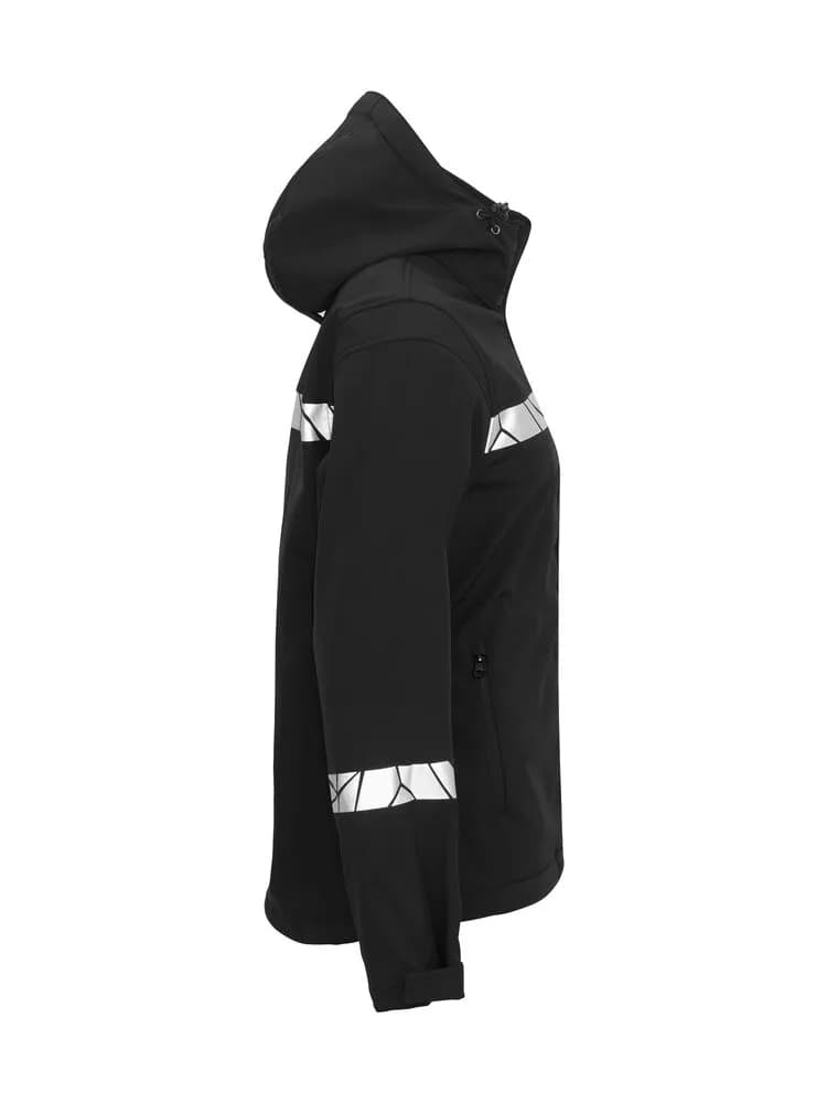 7417 DAMEN SOFTSHELL JACKE - Schwarz/Schwarz