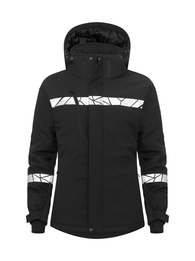 7418 WATTIERTE SOFTSHELL JACKE DAMEN - Schwarz/Schwarz