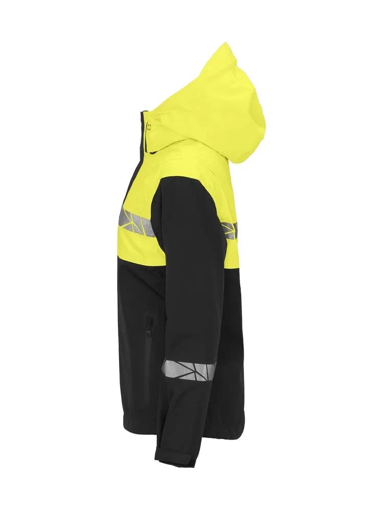 7419 DAMEN SHELL JACKE - Schwarz/gelb