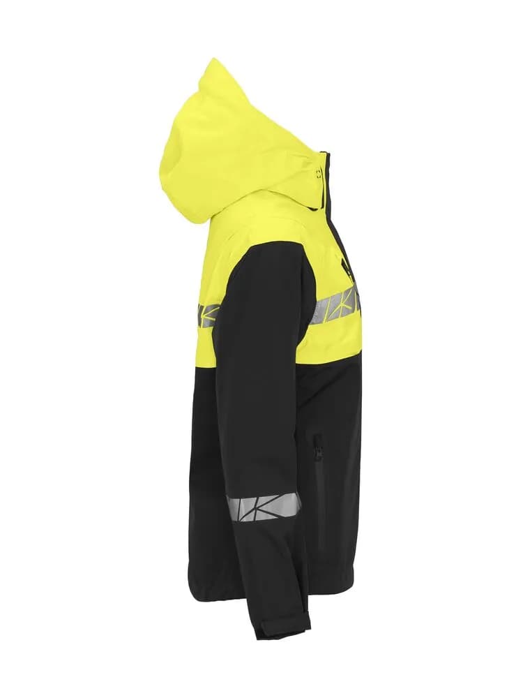 7419 DAMEN SHELL JACKE - Schwarz/gelb