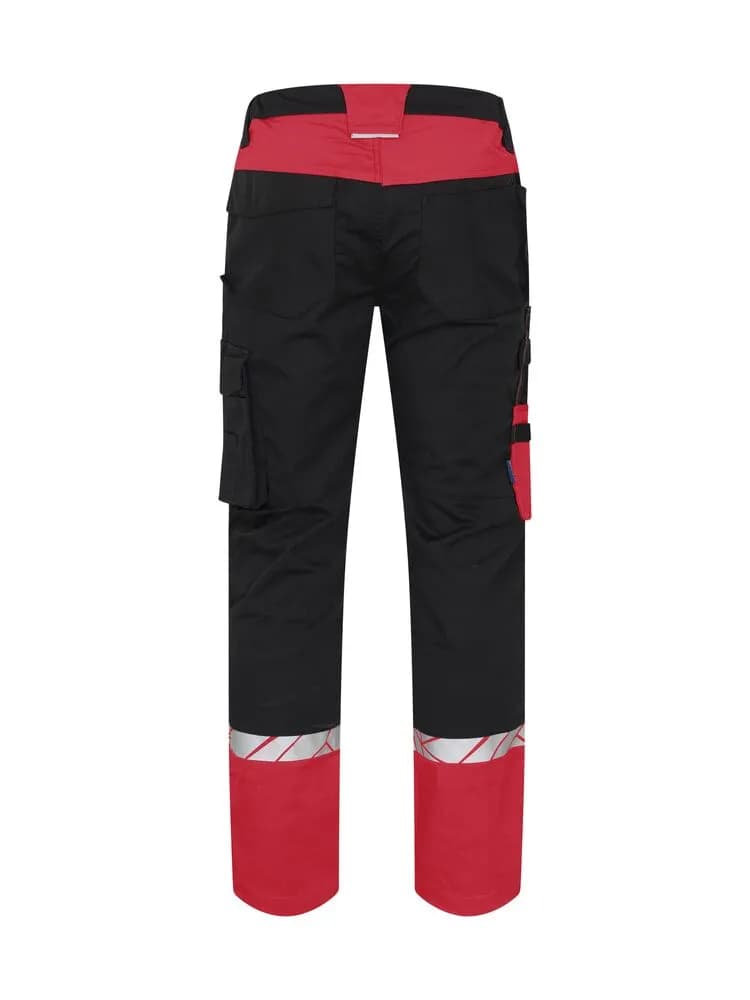 7508 ARBEITSHOSE (Taschen für Knieschutzer) - Schwarz/rot