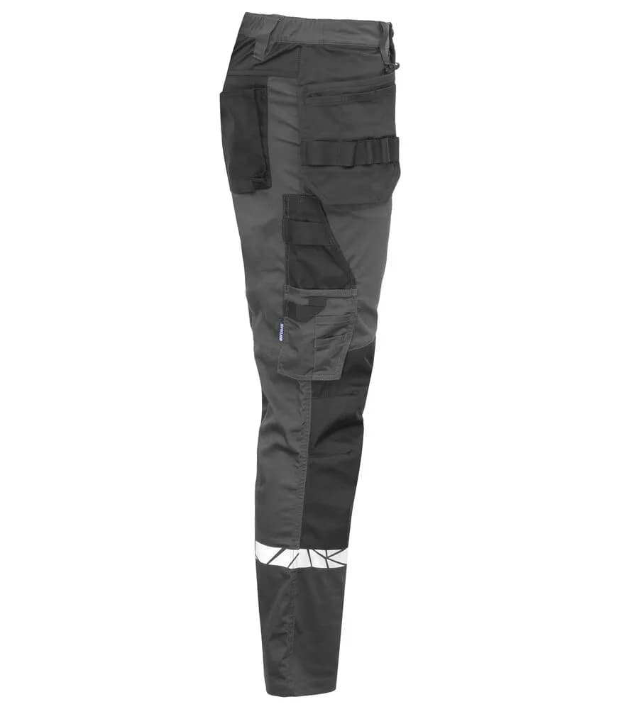 7509 ARBEITSHOSE (Taschen für Knieschutzer + hoher Schutz) - Grau/schwarz