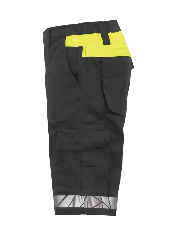 7510 ARBEITSKURZHOSE STRETCH - Schwarz/gelb