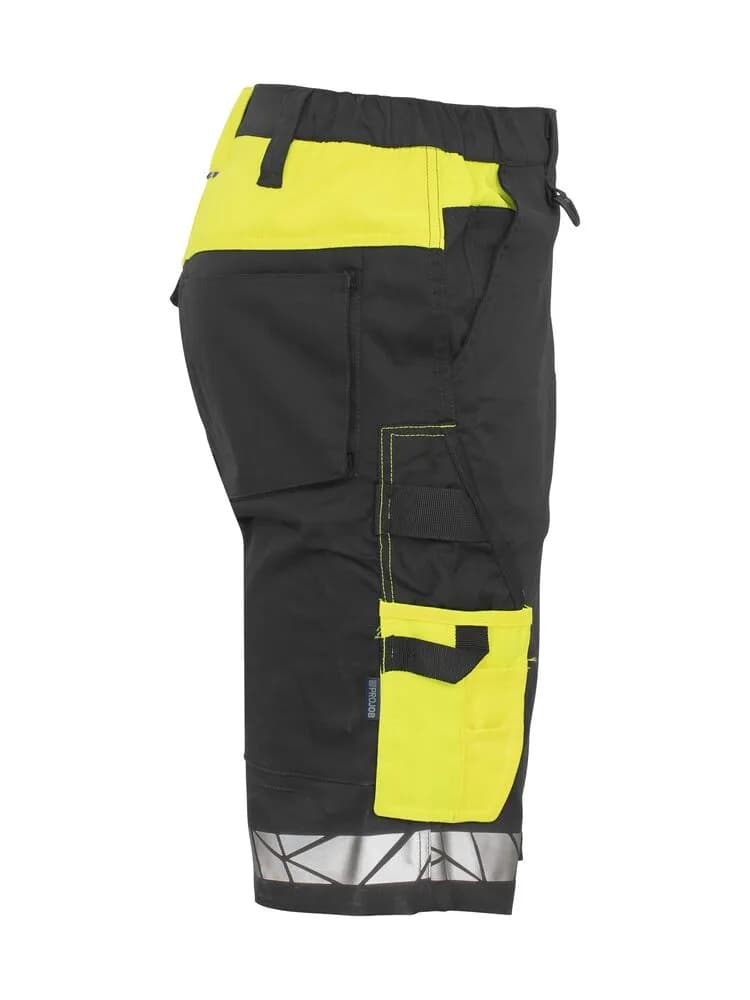 7510 ARBEITSKURZHOSE STRETCH - Schwarz/gelb