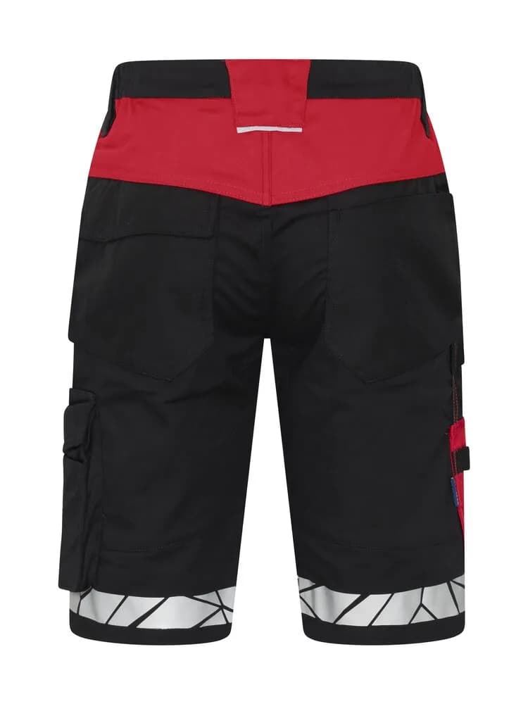 7510 ARBEITSKURZHOSE STRETCH - Schwarz/rot