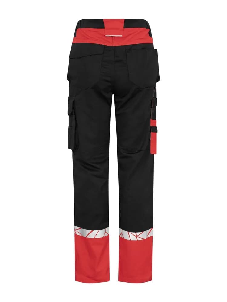 7512 DAMEN ARBEITSHOSE DAMEN - Schwarz/rot