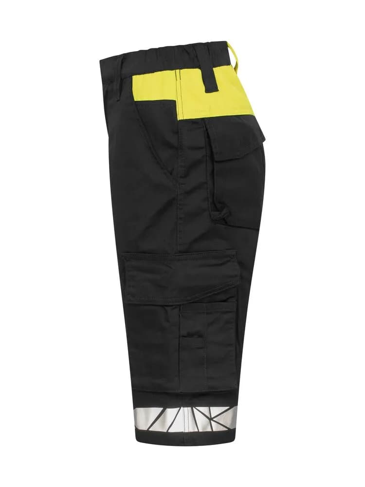 7514 DAMEN ARBEITSKURZHOSE - Schwarz/gelb