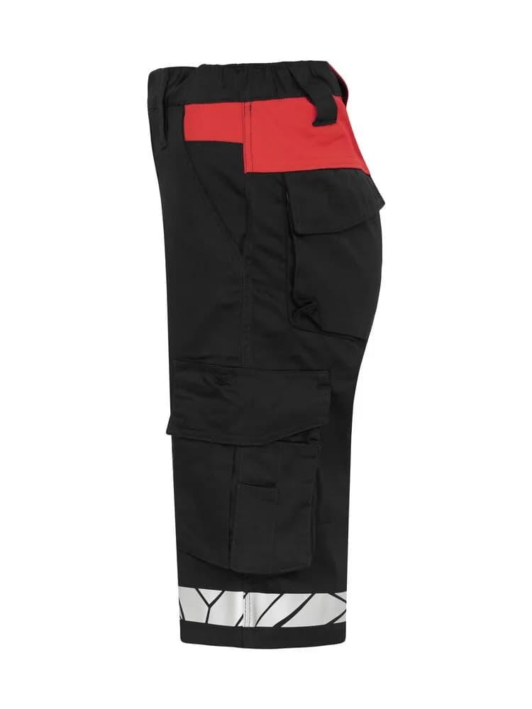 7514 DAMEN ARBEITSKURZHOSE - Schwarz/rot
