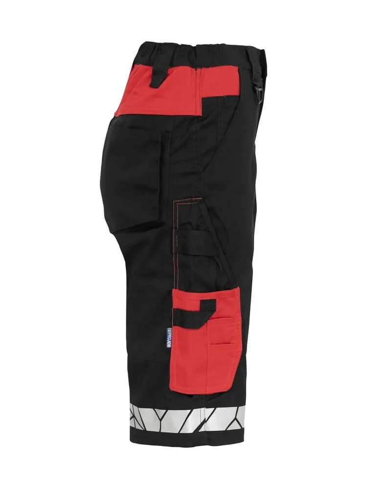 7514 DAMEN ARBEITSKURZHOSE - Schwarz/rot