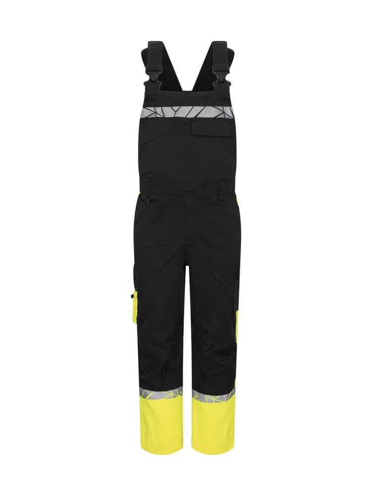 7600 LATZHOSE 9910-HOCHTSICHTBAR - Schwarz/gelb