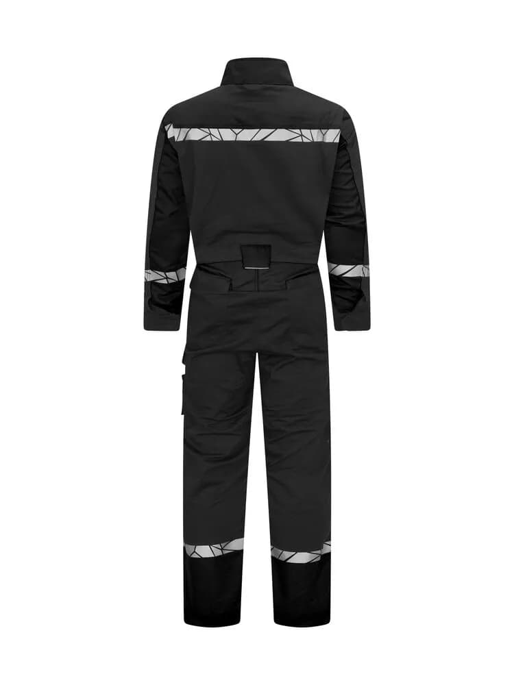 7601 OVERALL 9910-HOCHTSICHTBAR - Schwarz/Schwarz