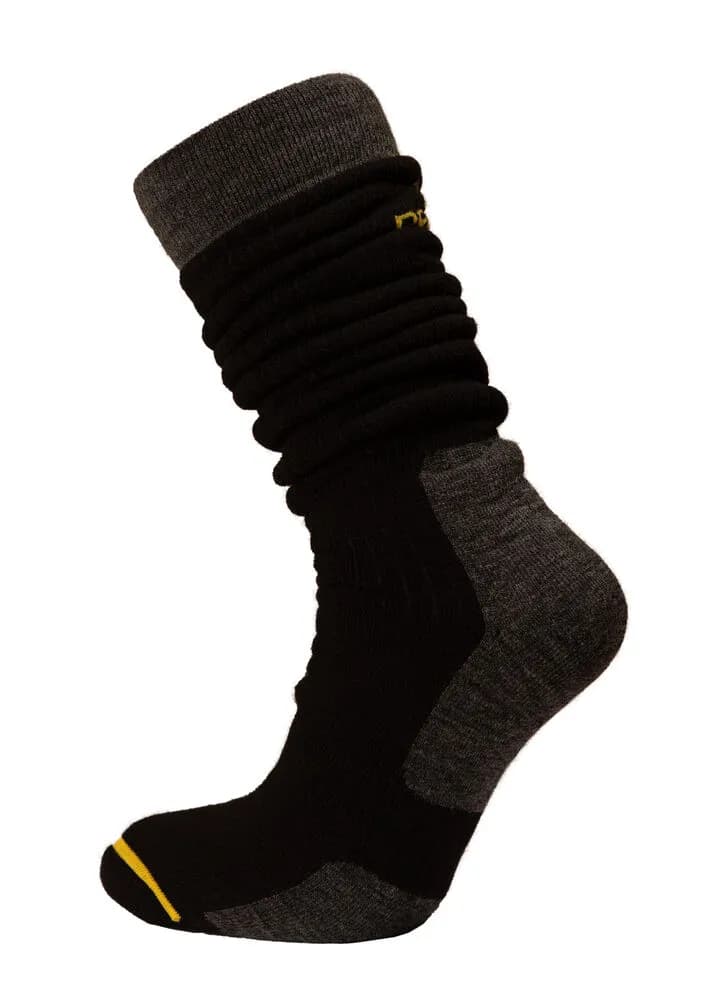 9092 HOHE WOLL­SOCKEN - Schwarz/Grau