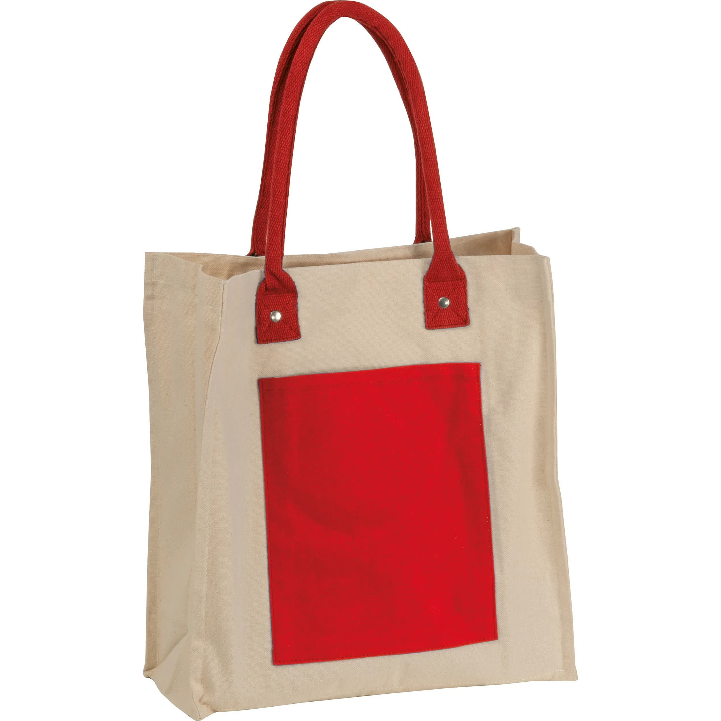 Canvas Shopper mit langen Henkeln RODOLFO - rot