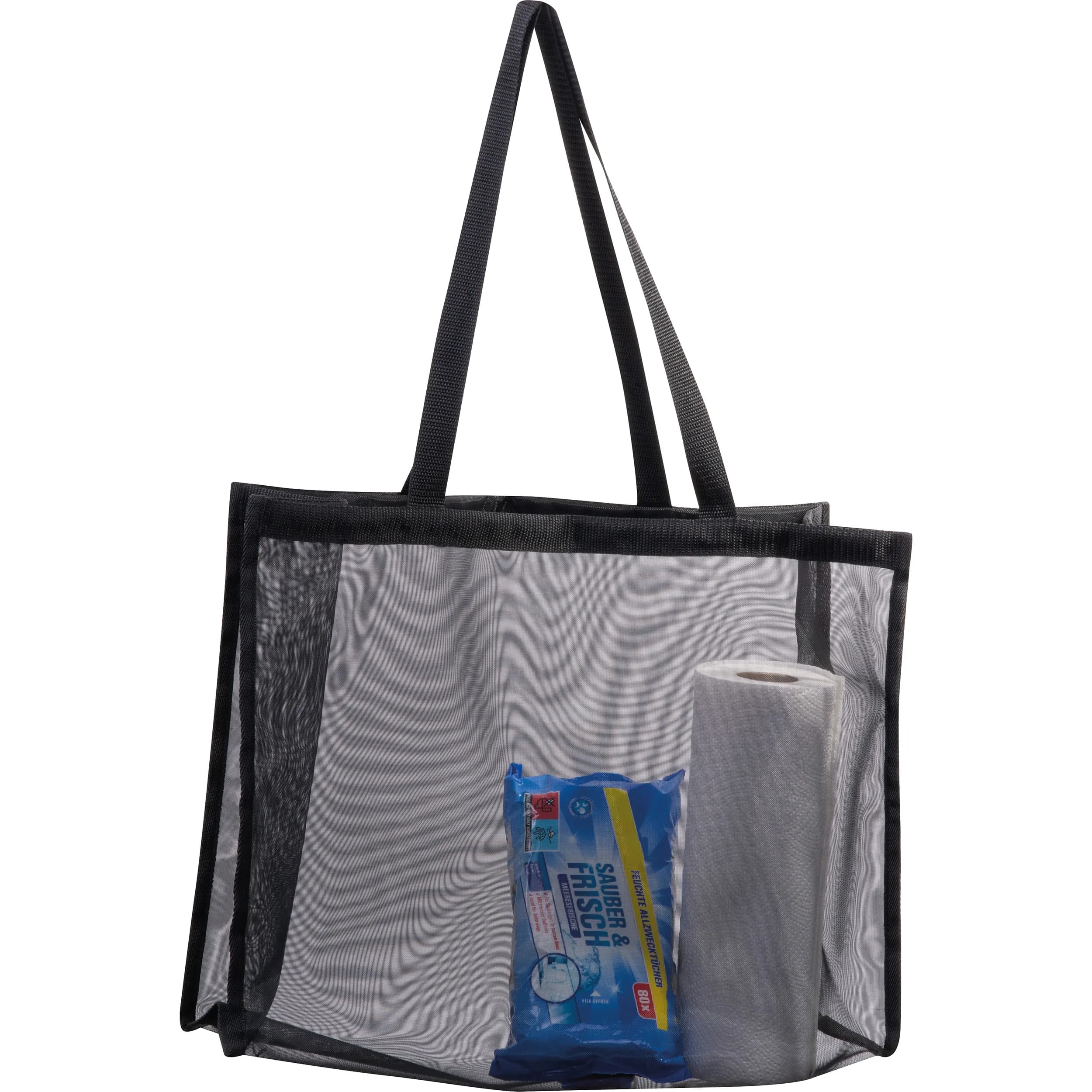 Strandtasche aus Polyester AUGUST - schwarz