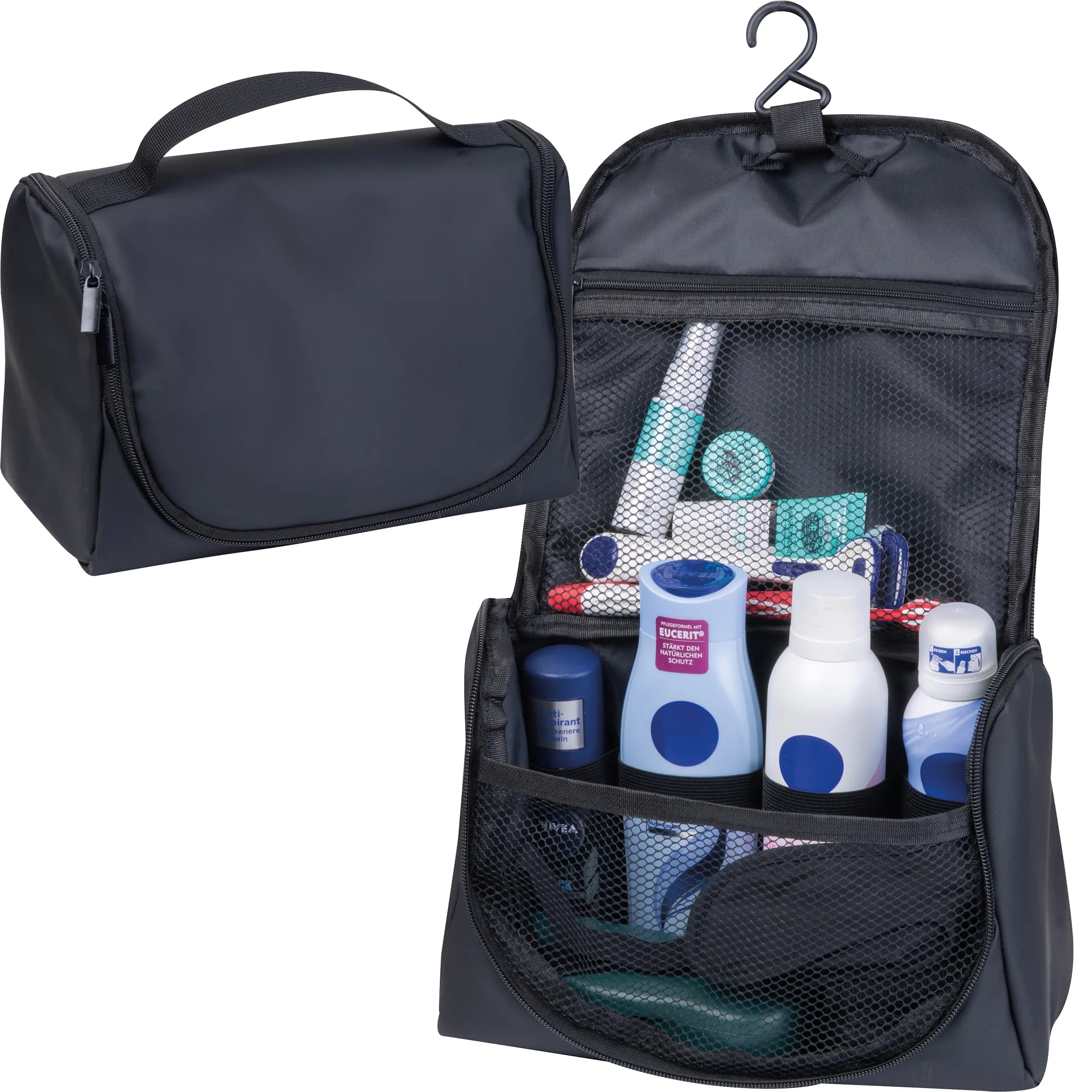 Kosmetiktasche mit Aufhängehaken NOAH - schwarz