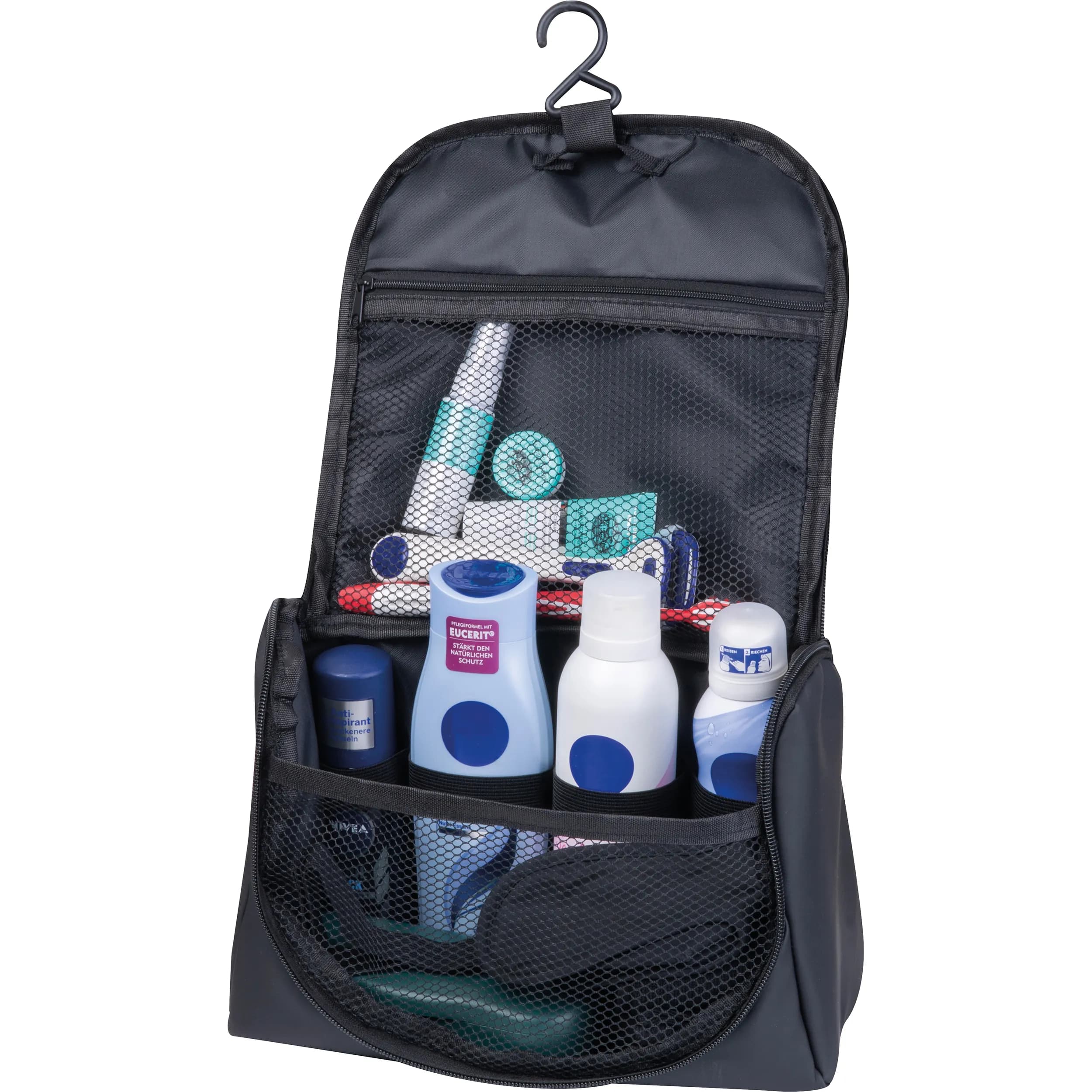 Kosmetiktasche mit Aufhängehaken NOAH - schwarz