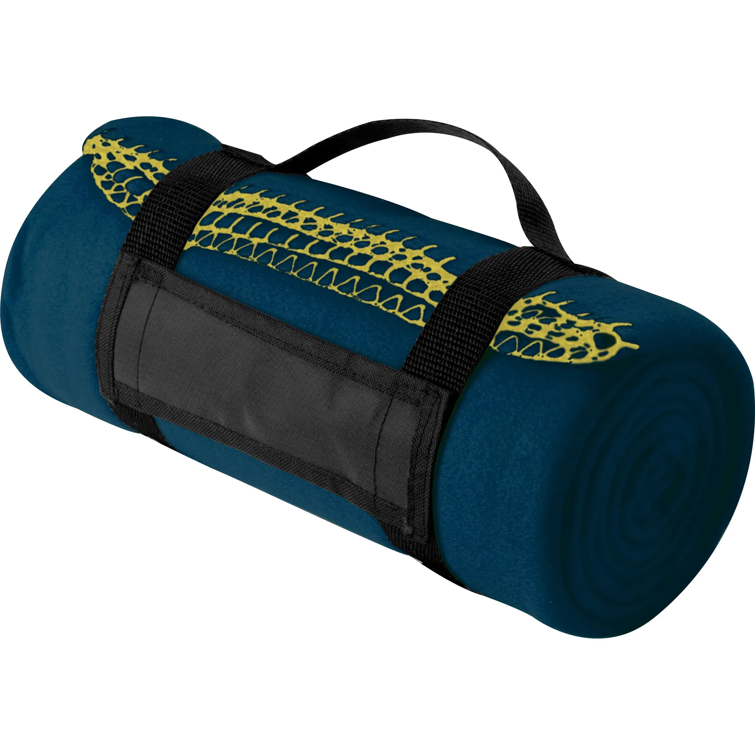 Fleecedecke mit Tragebanderole GIANFRANCO - dunkelblau