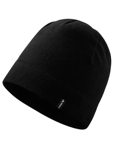 Fleece Beanie - schwarz