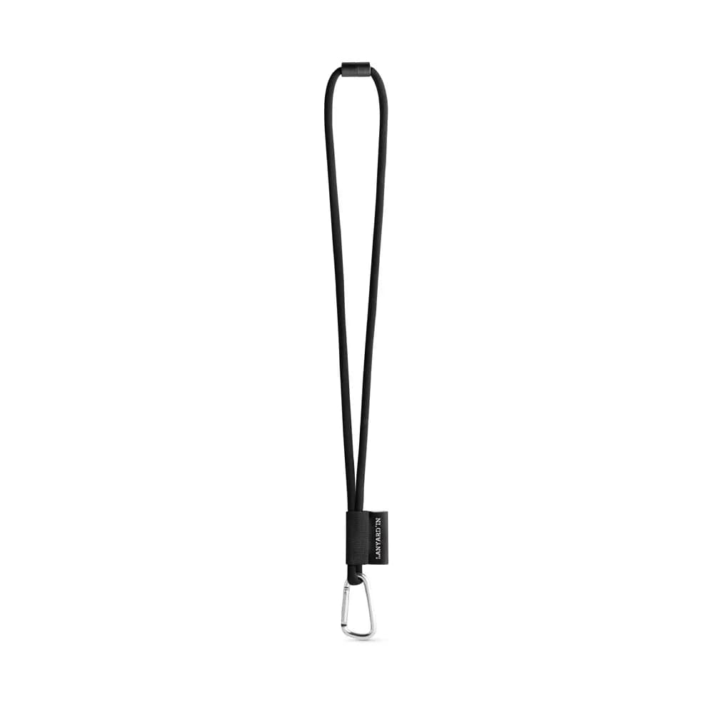 SET Lanyard Tube Long (Ø 7 mm) mit 55 mm D-förmigem Karabiner und Ø 7 mm Sicherheitsverschluss - 75089 - 300 - Schwarz