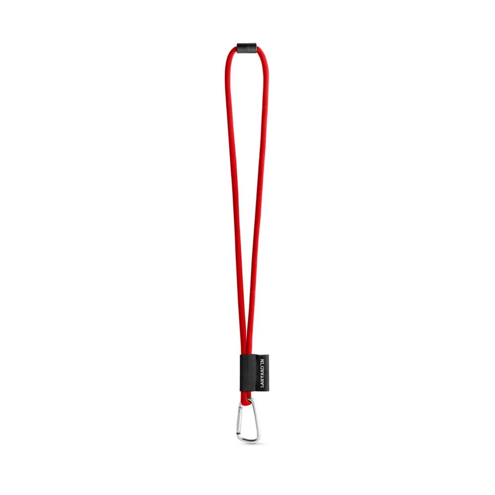 SET Lanyard Tube Long (Ø 7 mm) mit 55 mm D-förmigem Karabiner und Ø 7 mm Sicherheitsverschluss - 75089 - 302 - Rot