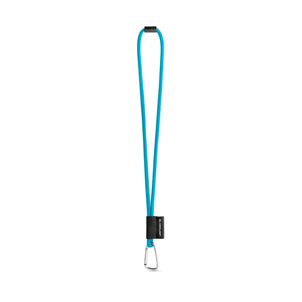 SET Lanyard Tube Long (Ø 7 mm) mit 55 mm D-förmigem Karabiner und Ø 7 mm Sicherheitsverschluss - 75089 - 304 - Hellblau