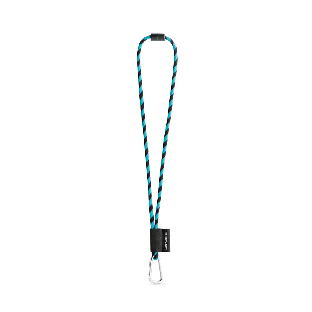SET Lanyard Tube Long (Ø 7 mm) mit 55 mm D-förmigem Karabiner und Ø 7 mm Sicherheitsverschluss - 75089 - 353 - Schwarz