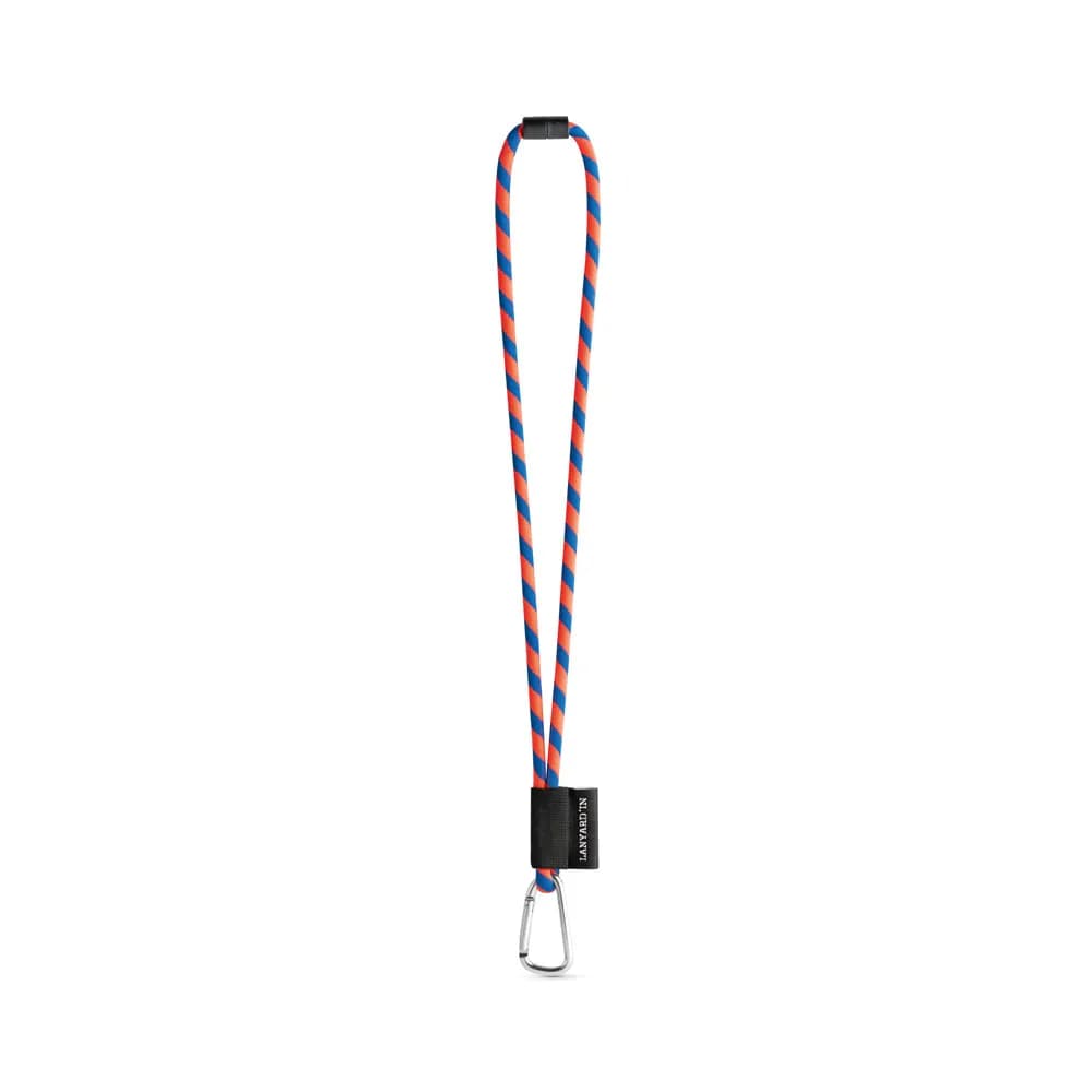 SET Lanyard Tube Long (Ø 7 mm) mit 55 mm D-förmigem Karabiner und Ø 7 mm Sicherheitsverschluss - 75089 - Orange Hexachrome