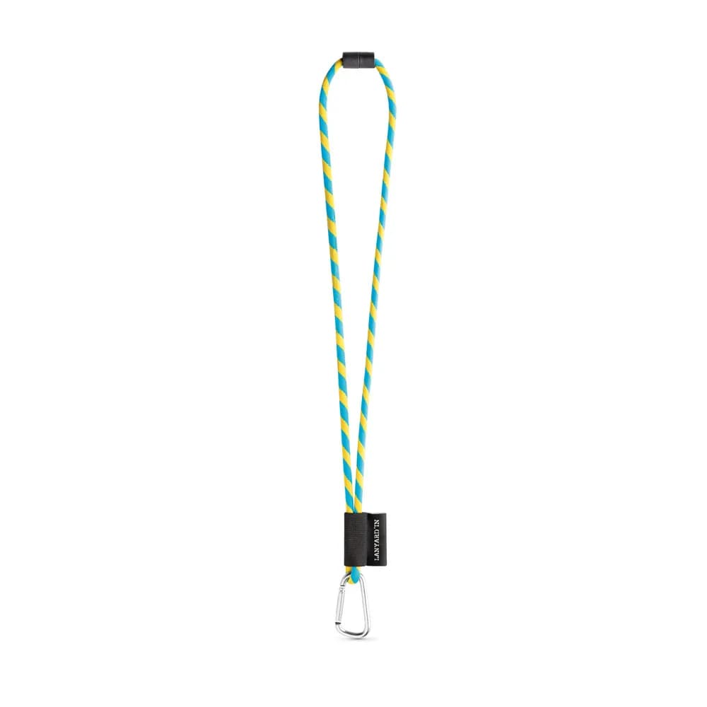 SET Lanyard Tube Long (Ø 7 mm) mit 55 mm D-förmigem Karabiner und Ø 7 mm Sicherheitsverschluss - 75089 - Gelb