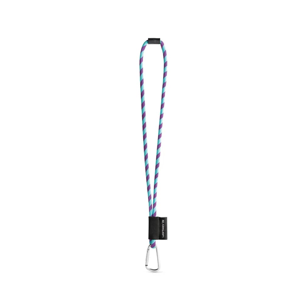 SET Lanyard Tube Long (Ø 7 mm) mit 55 mm D-förmigem Karabiner und Ø 7 mm Sicherheitsverschluss - 75089 - Lila