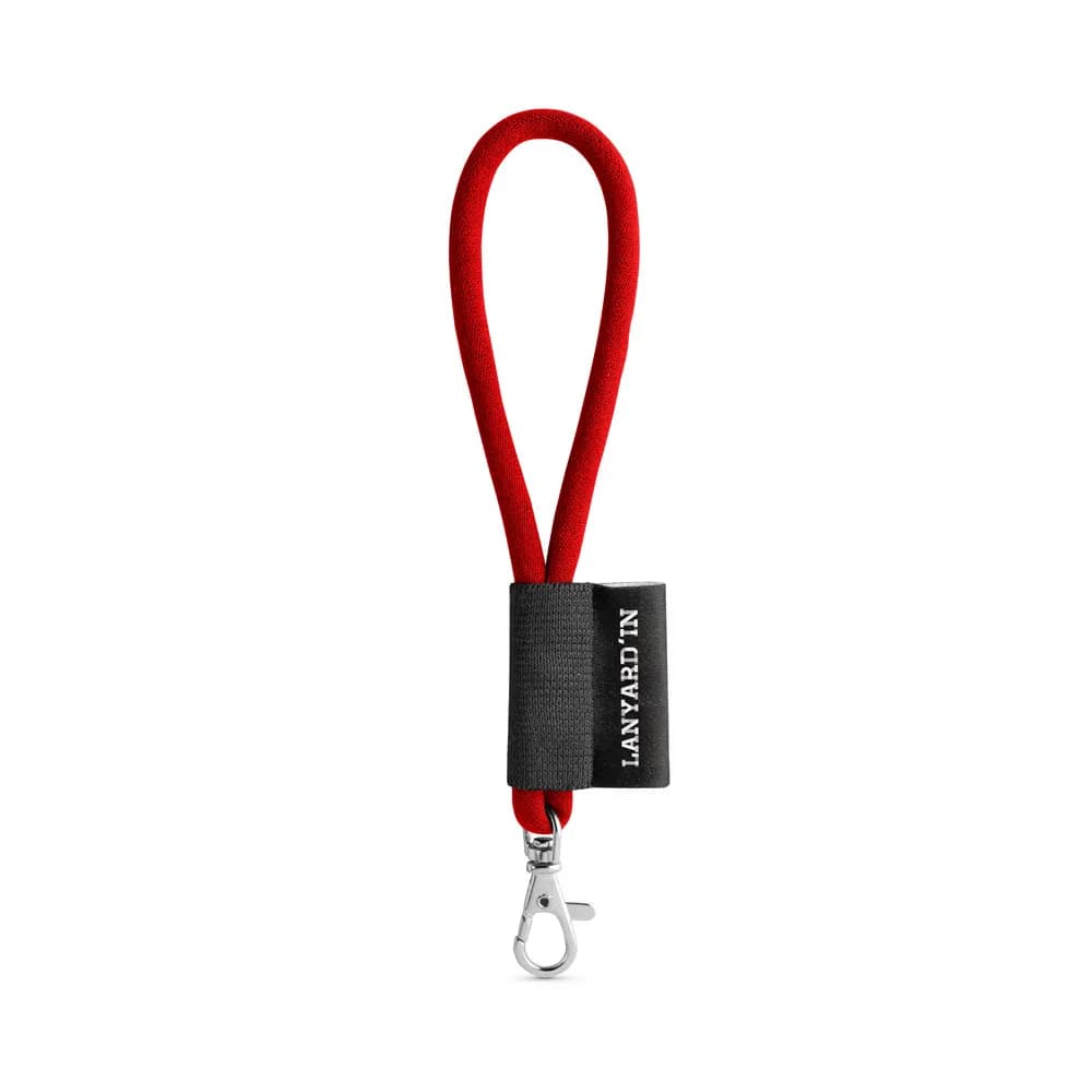 SET Lanyard TUBE Short (Ø 7 mm) mit 9 mm Schnapperkarabiner - 75090 - 302 - Rot