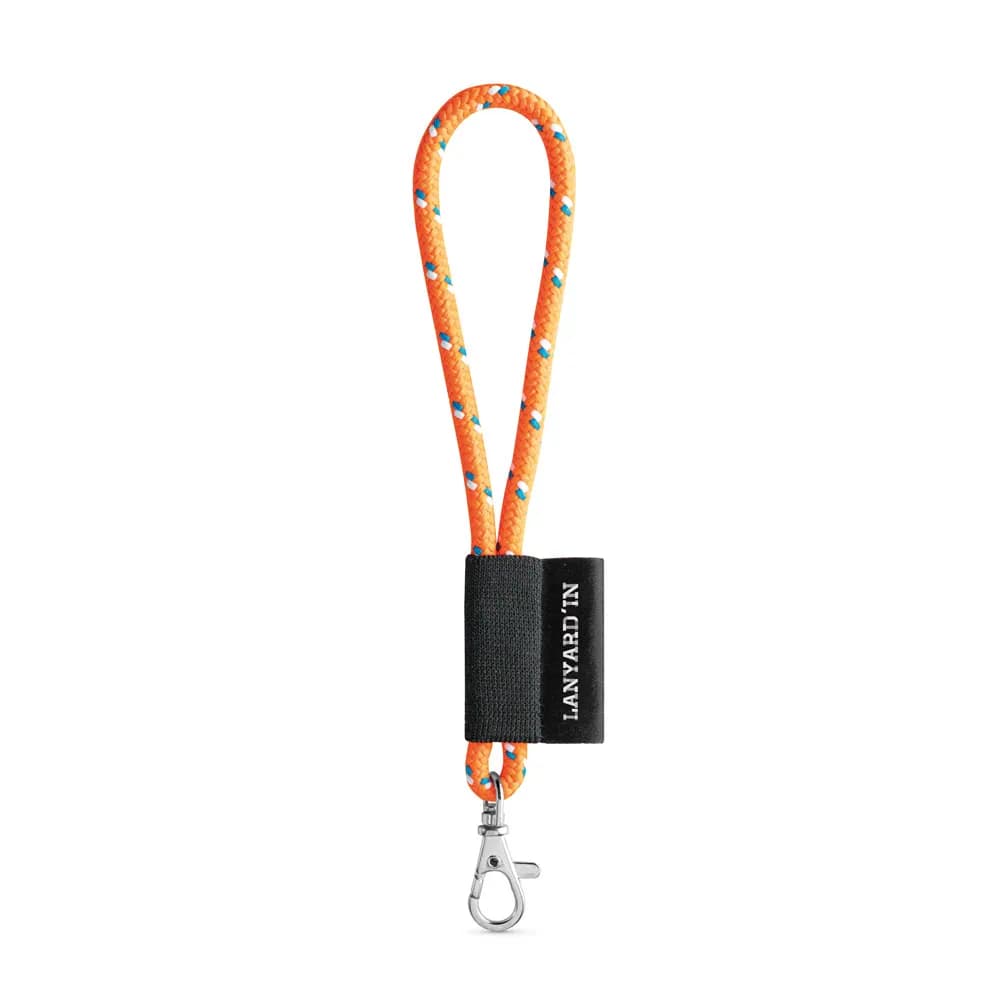 Lanyard NAUTIC Short (Ø 7 mm) Set mit 9 mm Schnappkarabiner - 75092 - Orange Hexachrome