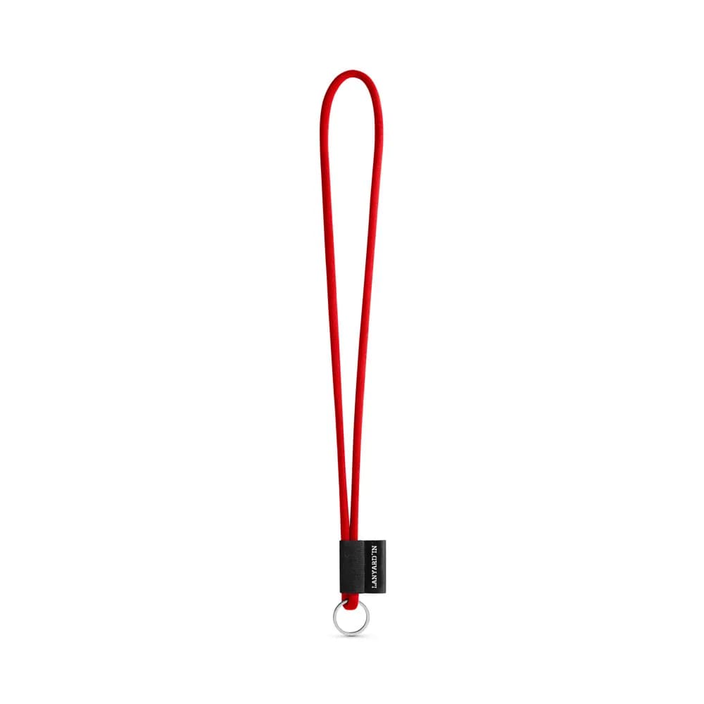 SET Lanyard TUBE Lang (Ø 7 mm) mit Ring Ø 32 mm - 75093 - 302 - Rot