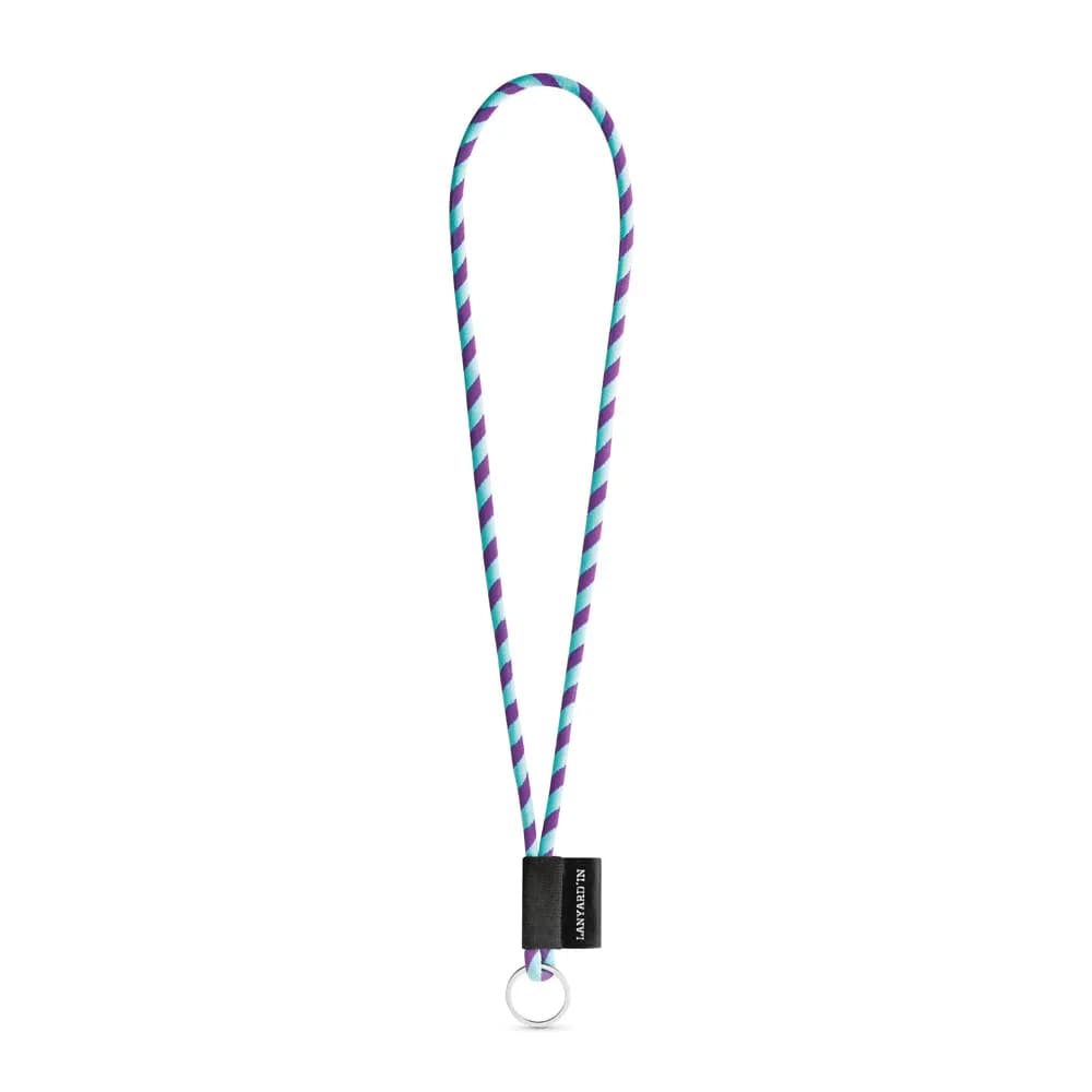 SET Lanyard TUBE Lang (Ø 7 mm) mit Ring Ø 32 mm - 75093 - Lila