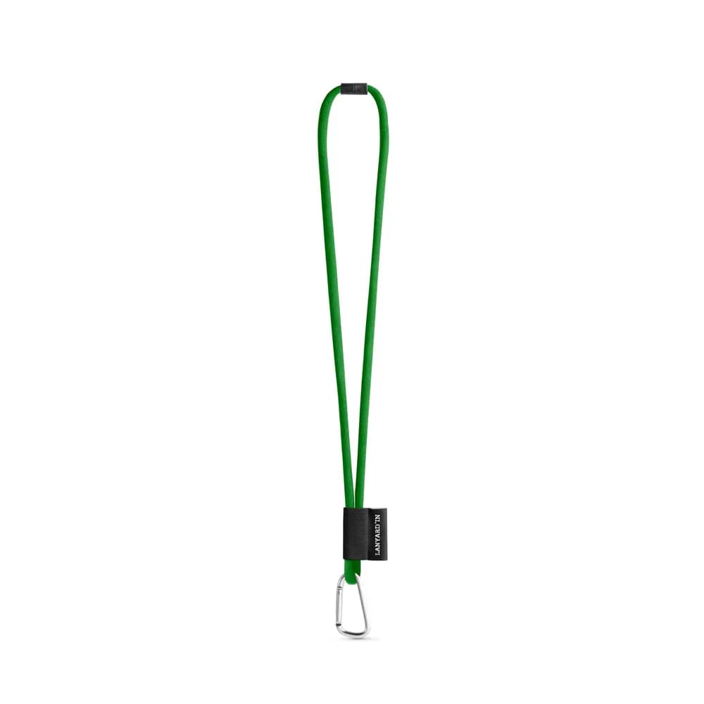 SET Lanyard Tube Long (Ø 7 mm) mit 55 mm D-förmigem Karabiner und Ø 7 mm Sicherheitsverschluss - 307 - Grün