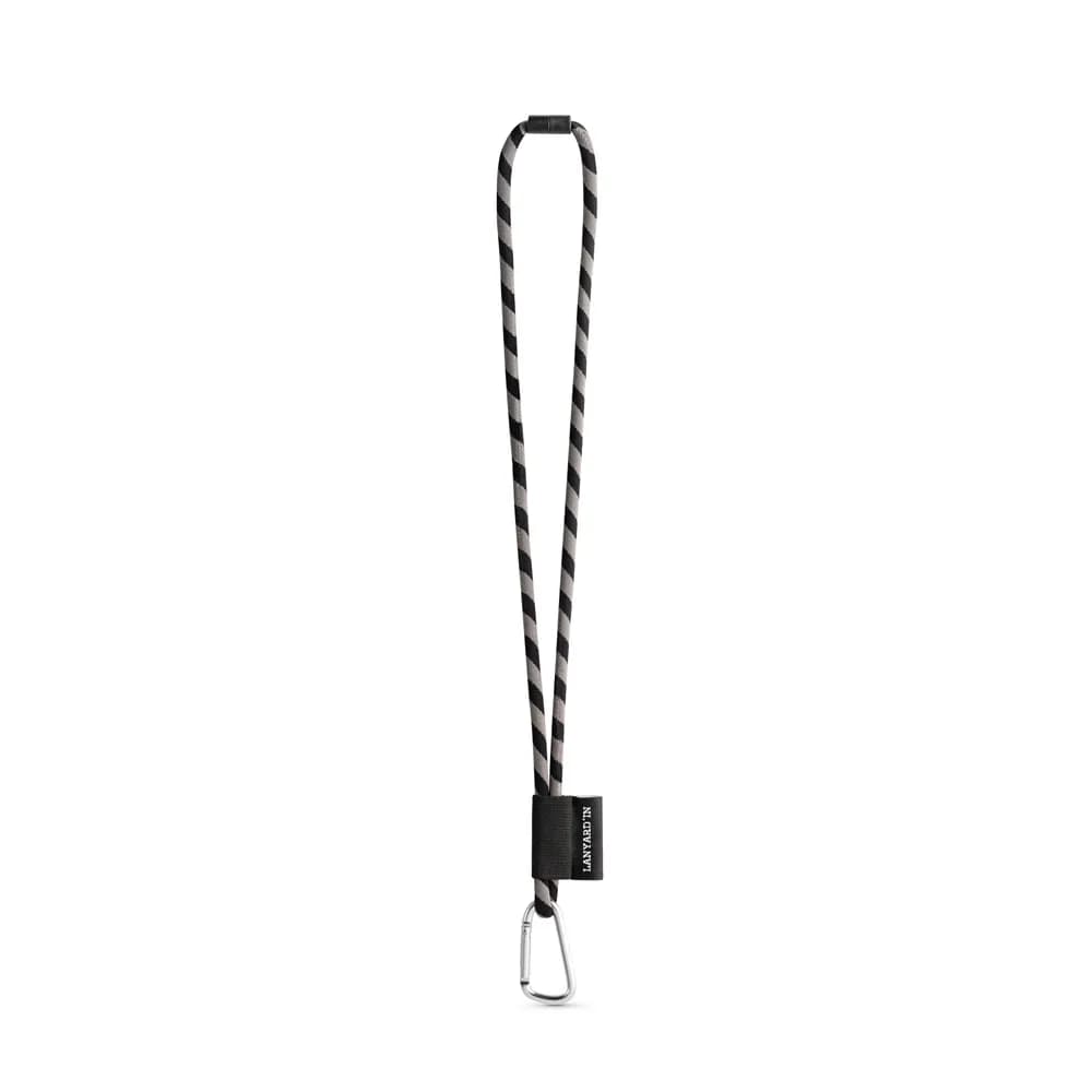 SET Lanyard Tube Long (Ø 7 mm) mit 55 mm D-förmigem Karabiner und Ø 7 mm Sicherheitsverschluss - Weiß