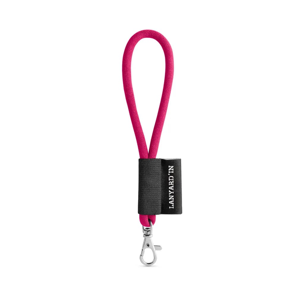 SET Lanyard TUBE Short (Ø 7 mm) mit 9 mm Schnapperkarabiner - 312 - Rosa