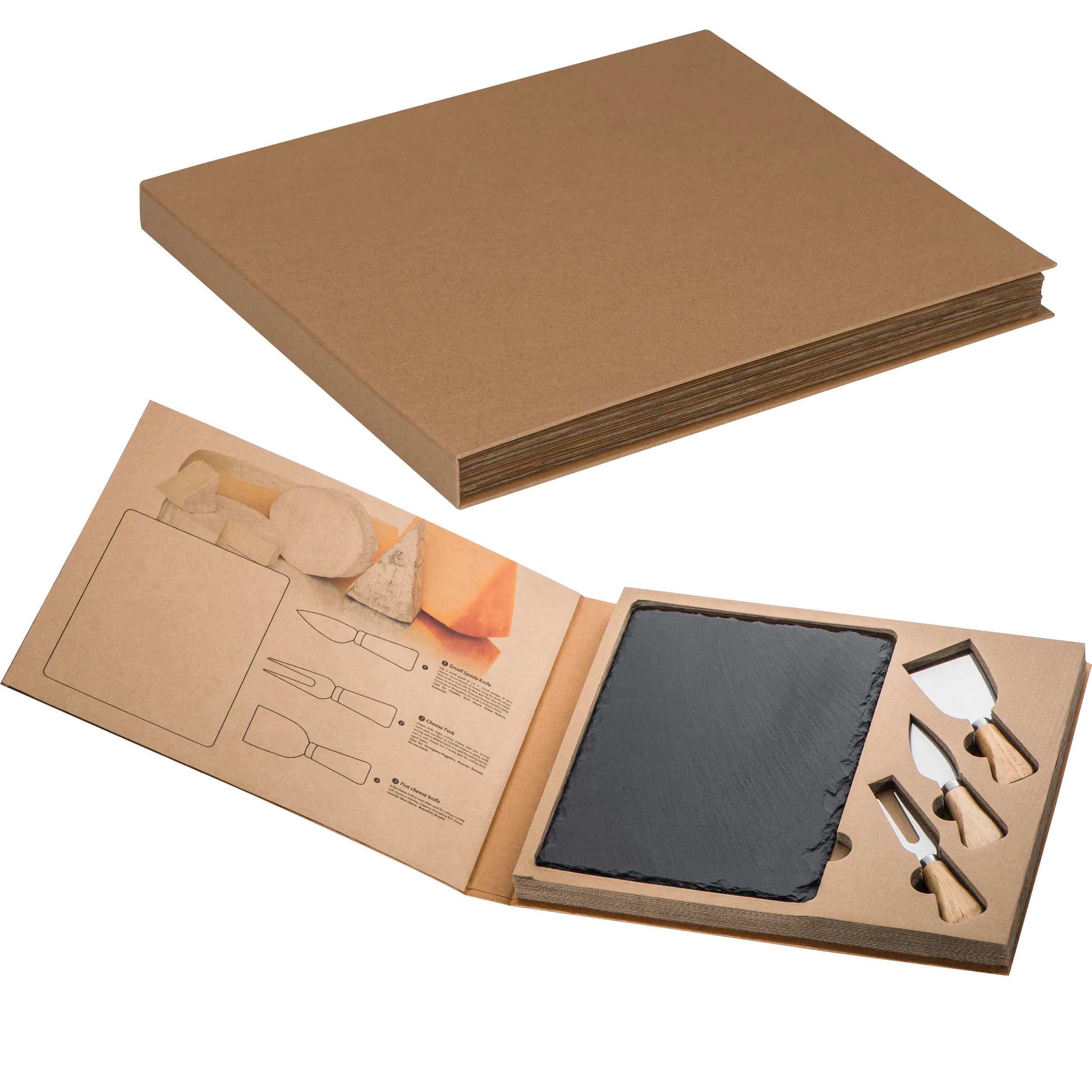 Set aus Schieferplatte und Käsebesteck VIOLA - anthrazit