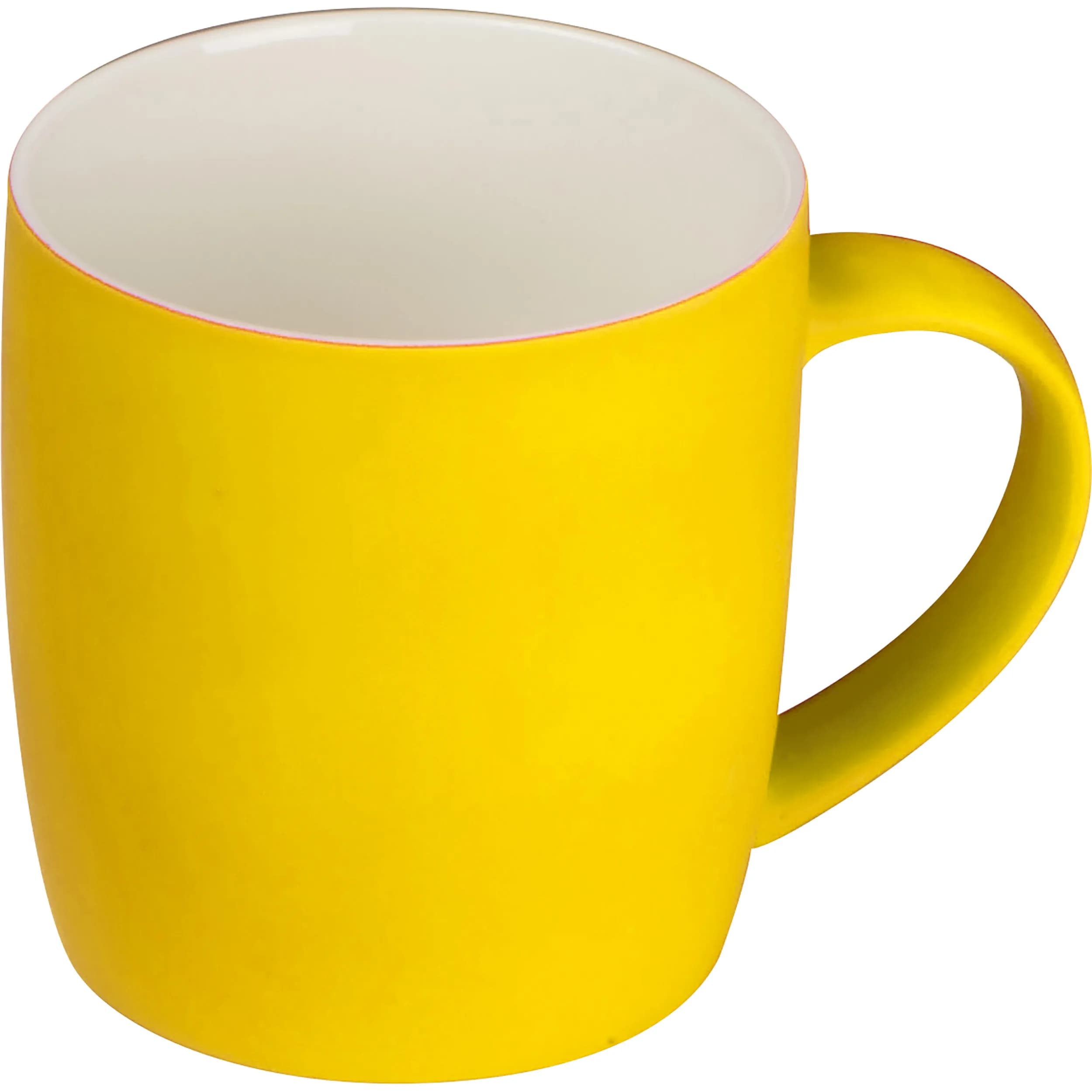 Tasse aus Porzellan, außen gummiert, 300ml ULF - gelb